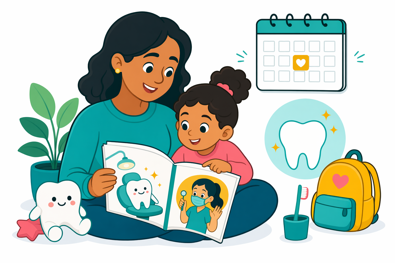 Illustration for Preparing for your child's first dental visit