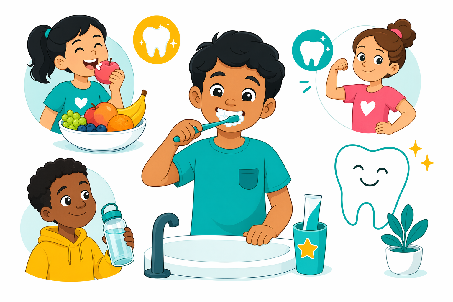 Illustration for How to prevent cavities in children